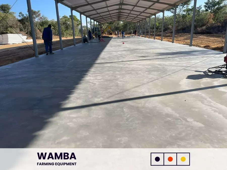 Finished concrete floor.