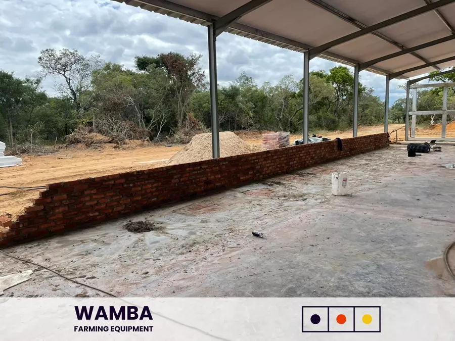 Partial side wall installation.