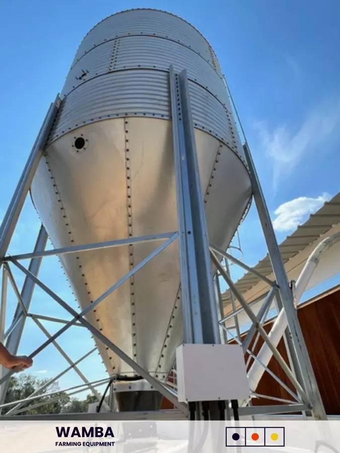 Feed storage silo.